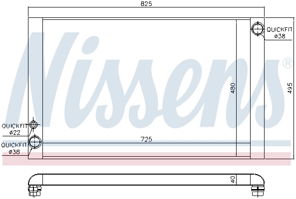 NISSENS 60428 Radiator, engine cooling