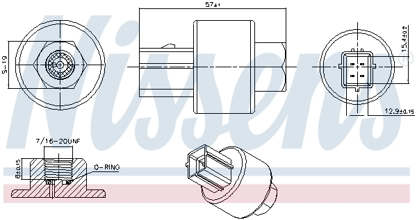Pressure Switch, air conditioning ** FIRST FIT ** 301020