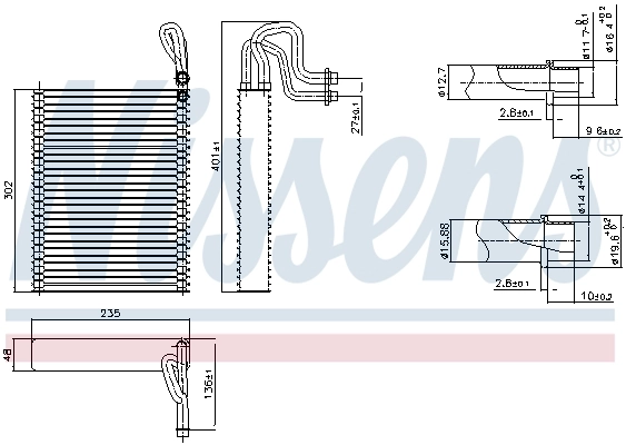 Evaporator, air conditioning 92351