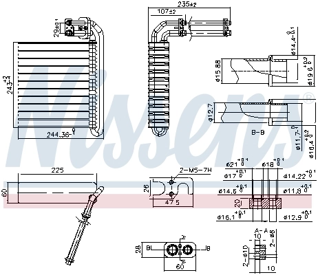 Evaporator, air conditioning 92332