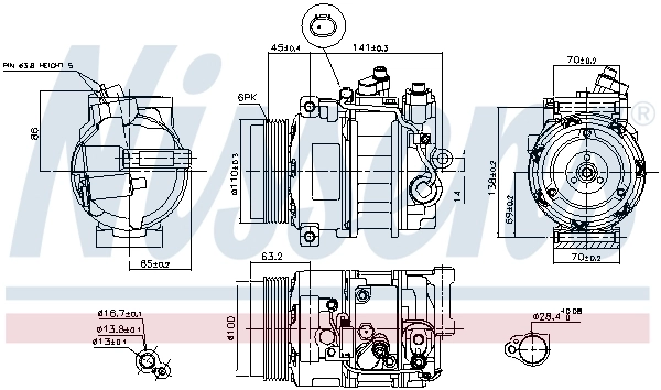 Compressor, air conditioning ** FIRST FIT ** 890634