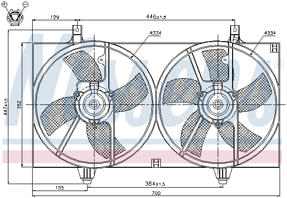 NISSENS 85526 Fan, engine cooling
