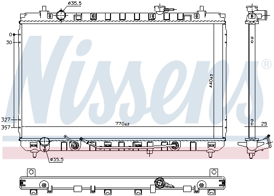 NISSENS 606105 Radiator, engine cooling