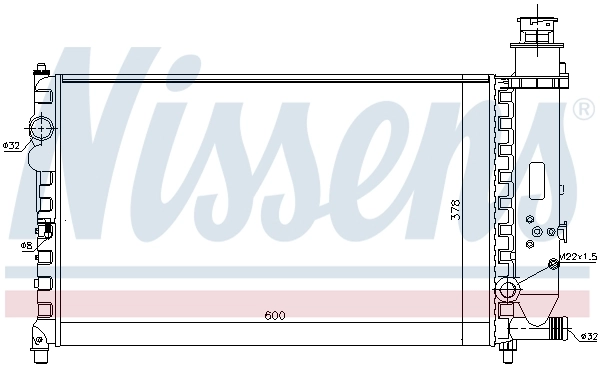 NISSENS 61160 Radiator, engine cooling