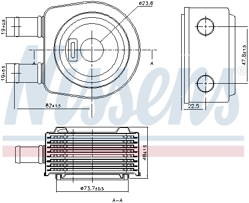 Oil Cooler, automatic transmission 90798