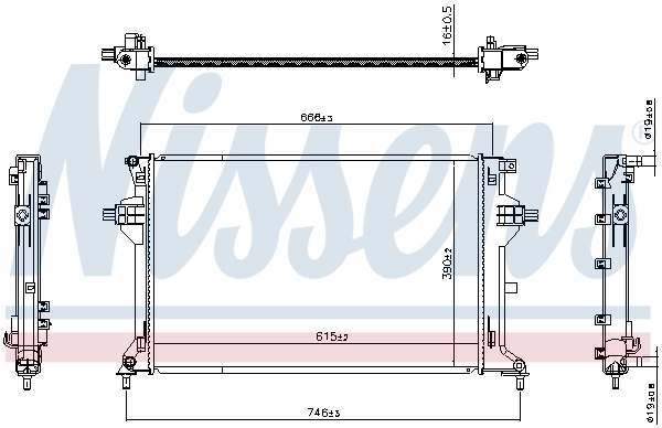 NISSENS 607111 Radiator, engine cooling