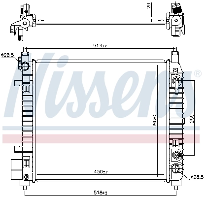NISSENS 606129 Radiator, engine cooling