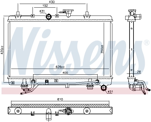 NISSENS 66663 Radiator, engine cooling