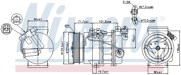 Compressor, air conditioning ** FIRST FIT ** 89386