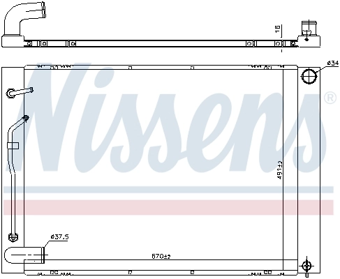 NISSENS 606837 Radiator, engine cooling