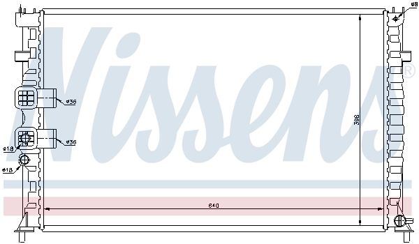 NISSENS 63748 Radiator, engine cooling