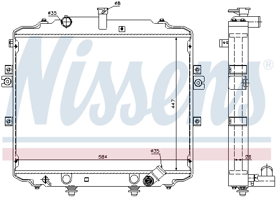 NISSENS 66996 Radiator, engine cooling