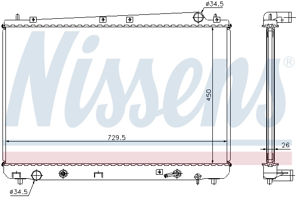 NISSENS 64627A Radiator, engine cooling