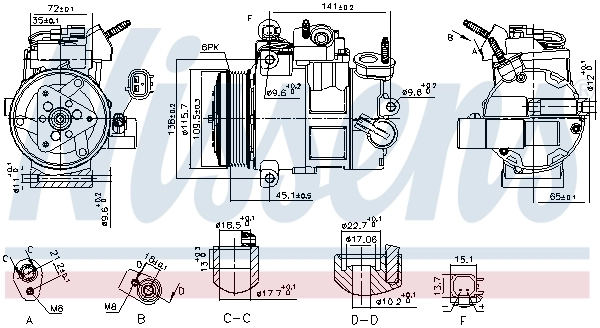 Compressor, air conditioning ** FIRST FIT ** 890800