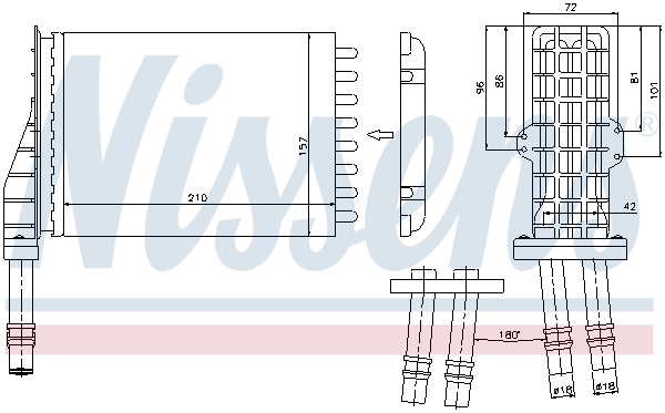 Heat Exchanger, interior heating ** FIRST FIT ** 73258