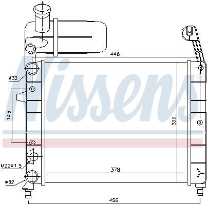 NISSENS 61845 Radiator, engine cooling