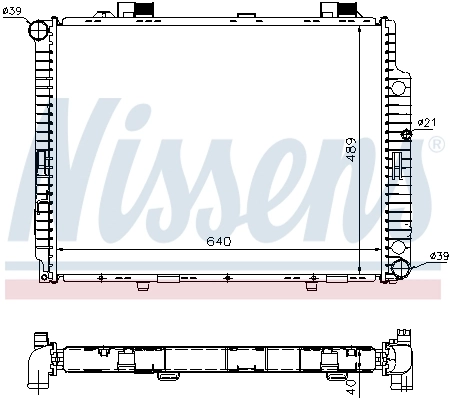 Radiator, engine cooling 62598A