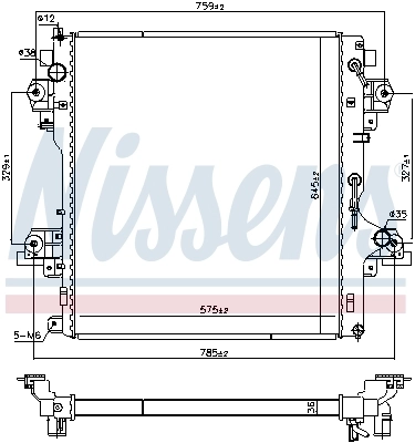 NISSENS 606071 Radiator, engine cooling