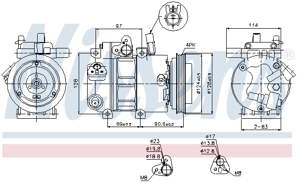 NISSENS 89296 Compressor, air conditioning