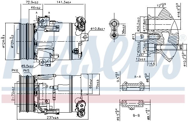Compressor, air conditioning ** FIRST FIT ** 89393