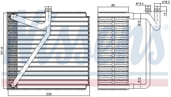 Evaporator, air conditioning 92345