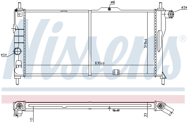 NISSENS 632731 Radiator, engine cooling