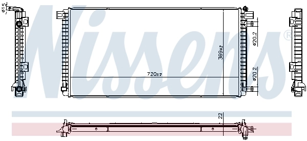 NISSENS 606787 Radiator, engine cooling