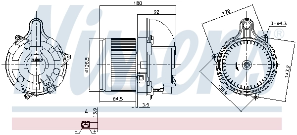NISSENS 87523 Interior Blower