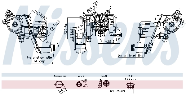 NISSENS 996199 Expansion Tank, coolant