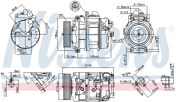 NISSENS 890069 Compressor, air conditioning