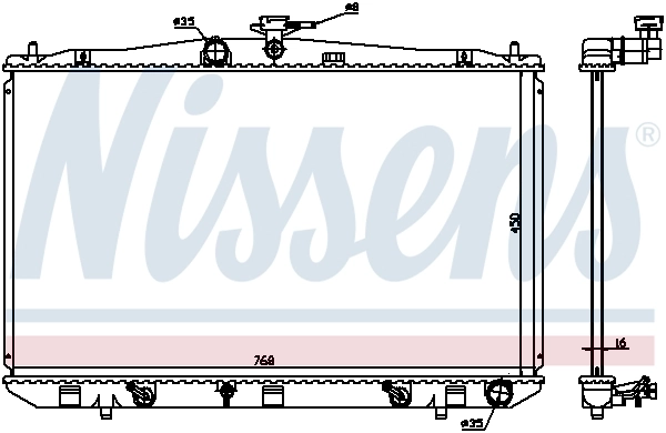 NISSENS 646836 Radiator, engine cooling