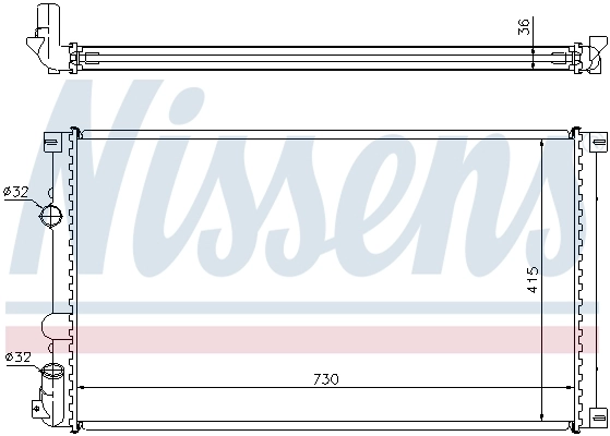 NISSENS 63761 Radiator, engine cooling