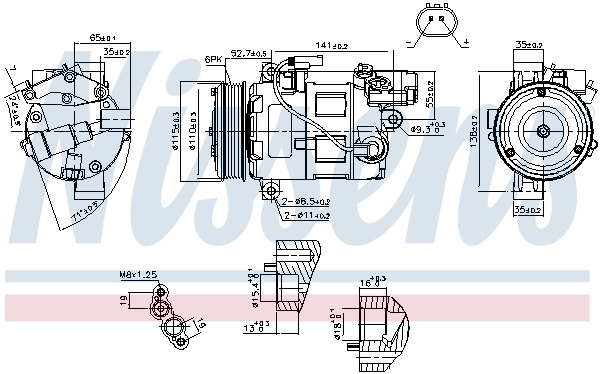 Compressor, air conditioning ** FIRST FIT ** 89086