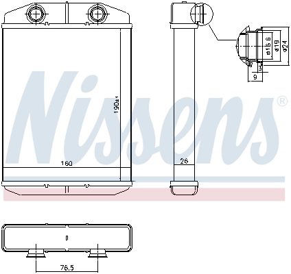 NISSENS 71458 Heat Exchanger, interior heating