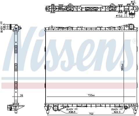 NISSENS 606799 Radiator, engine cooling