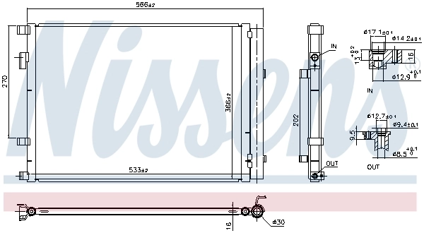 Condenser, air conditioning ** FIRST FIT ** 941162