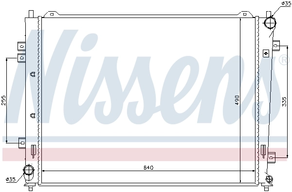 Radiator, engine cooling 66684