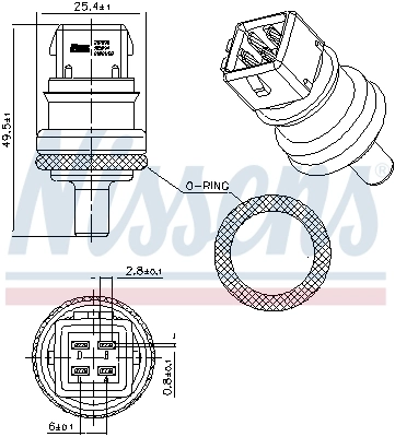 Sensor, temperatura del refrigerante ** FIRST FIT ** 207090