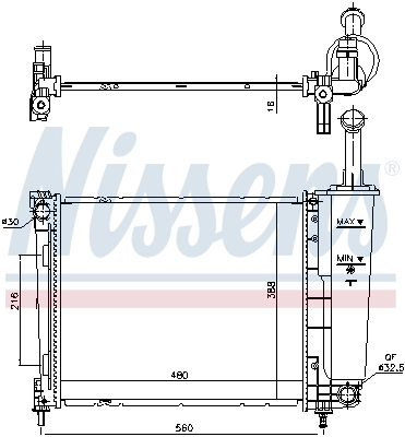 NISSENS 617873 Radiator, engine cooling
