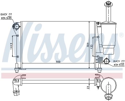 NISSENS 617845 Radiator, engine cooling