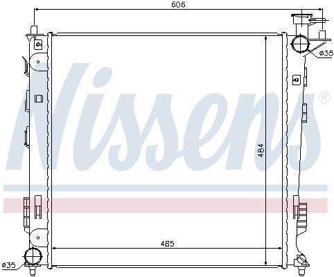 Radiator, engine cooling 67517