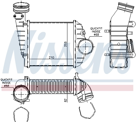 NISSENS 96469 Charge Air Cooler