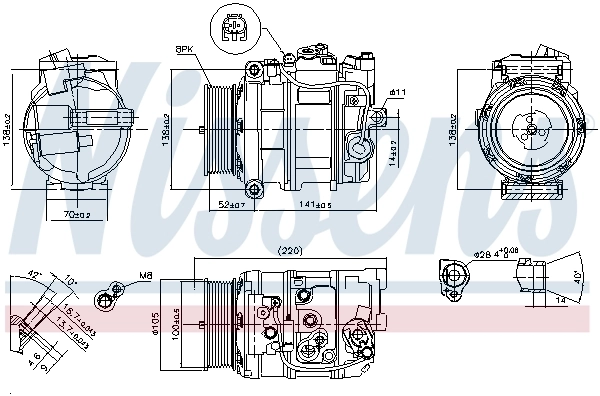 Compressor, air conditioning ** FIRST FIT ** 890197