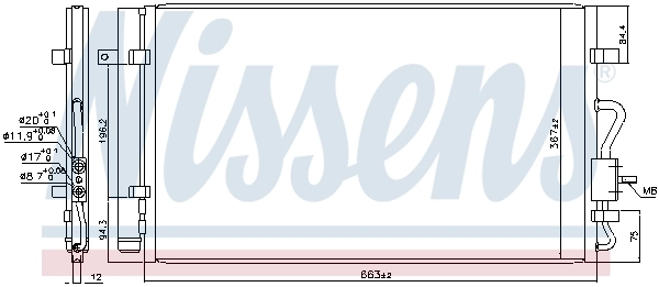 NISSENS 941181 Condenser, air conditioning