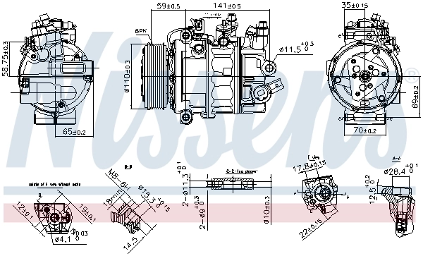 Compressor, air conditioning ** FIRST FIT ** 890755