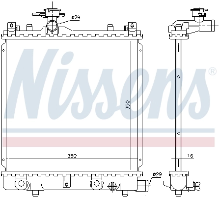 NISSENS 641774 Radiator, engine cooling