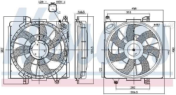 Fan, engine cooling 850039
