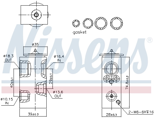 Expansion Valve, air conditioning ** FIRST FIT ** 999345