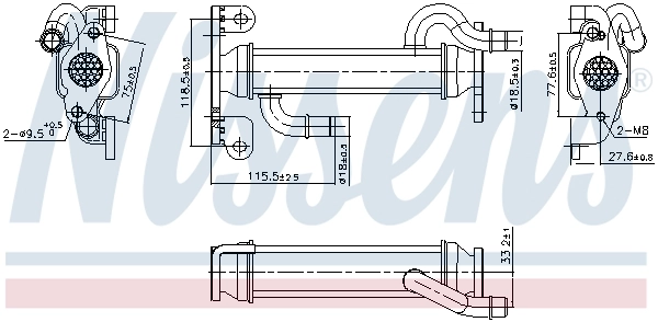 Cooler, exhaust gas recirculation ** FIRST FIT ** 989400