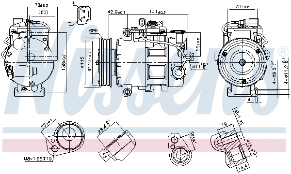 Compressor, air conditioning ** FIRST FIT ** 89513